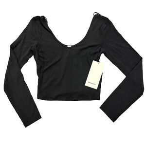 Lululemon Align Long Sleeve BLK Black Womens Size 12 New